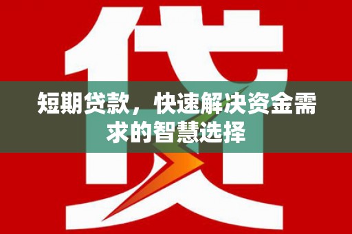 和林格尔短期贷款，快速解决资金需求的智慧选择