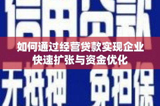 和林格尔如何通过经营贷款实现企业快速扩张与资金优化