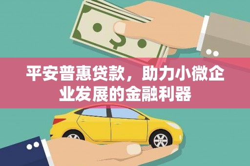 和林格尔平安普惠贷款，助力小微企业发展的金融利器