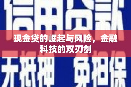 和林格尔现金贷的崛起与风险，金融科技的双刃剑