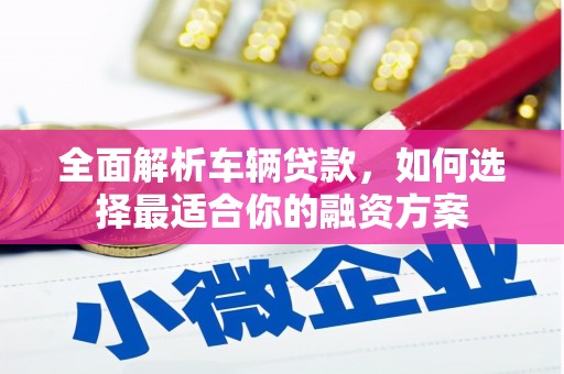 和林格尔全面解析车辆贷款，如何选择最适合你的融资方案